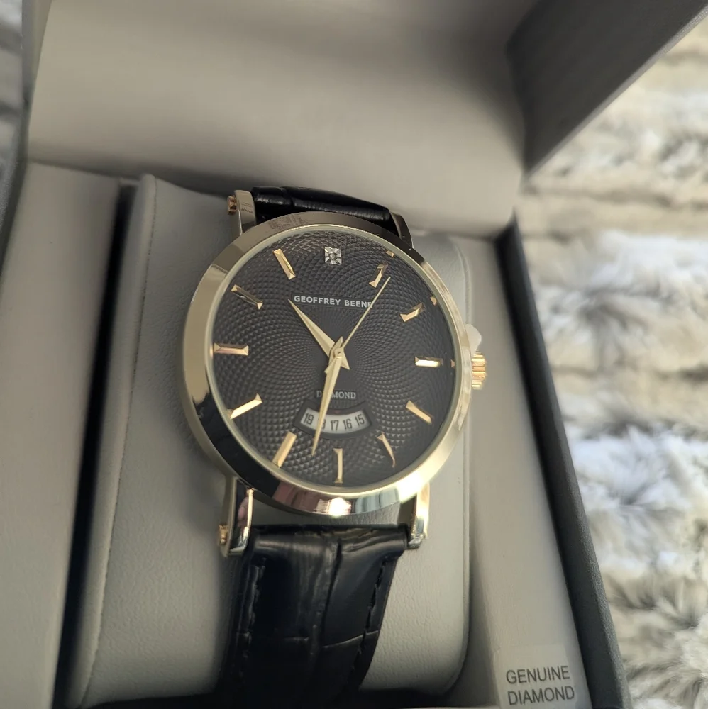 Geoffrey Beene Leather WATCHES... NEW - Picture 2 of 15